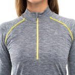 Women's Melange Half-Zip // Light Grey (L)