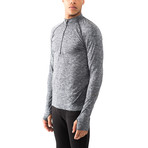 Men's Melange Half-Zip // Grey (L)