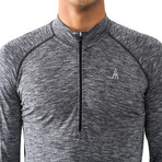 Men's Melange Half-Zip // Grey (L)