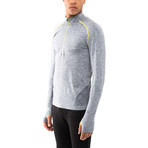 Men's Melange Half-Zip // Light Grey (L)