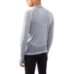 Men's Melange Half-Zip // Light Grey (L)