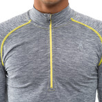 Men's Melange Half-Zip // Light Grey (L)