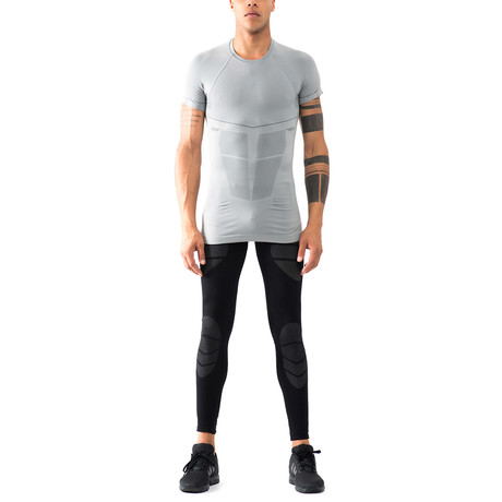 Men's Thermoset T-Shirt // Black + Grey (S/M)