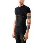 Men's Thermoset T-Shirt // Black + Yellow (L/XL)