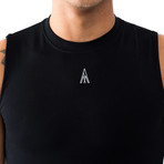 Men's Sleeveless Compression Shirt // Black (S/M)