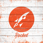 Orange Rocket (18"W x 18"H x 1.5"D)
