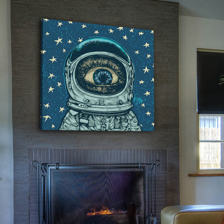 Space Suit Eye // Canvas (18"W x 18"H x 1.5"D)