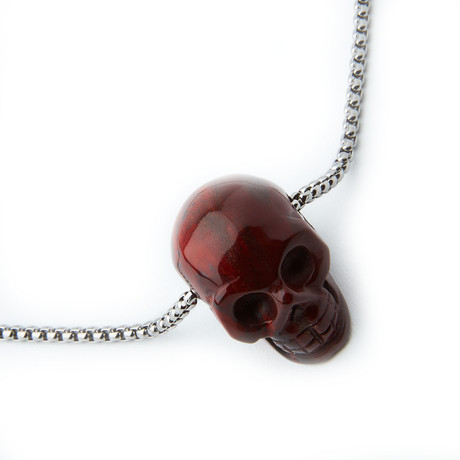 Stone Skull Necklace // Poppy