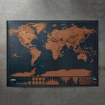 World Scratch Map // Gold