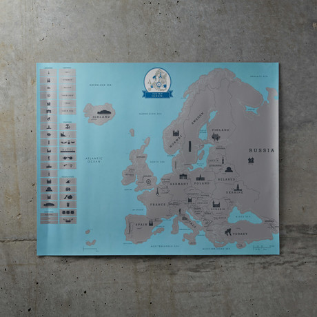 European Scratch Map