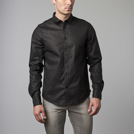 Classic Button-Up Shirt // Black (S)