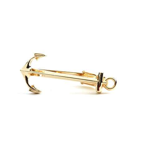 Anchor Tie Clip // Gold