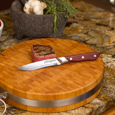 Recurve 4 Piece Steak Knife Set (Red)