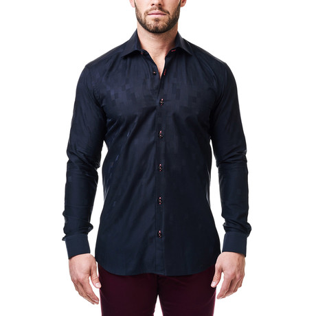 Luxor Tayana Dress Shirt // Black (XS)