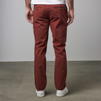 Flat Front Bowie Chino Pant // Burgundy (38WX34L)