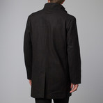 Funnel Neck Wool Jacket // Black (S)