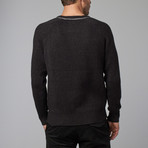 Two-Button Pullover Sweater // Charcoal (L)