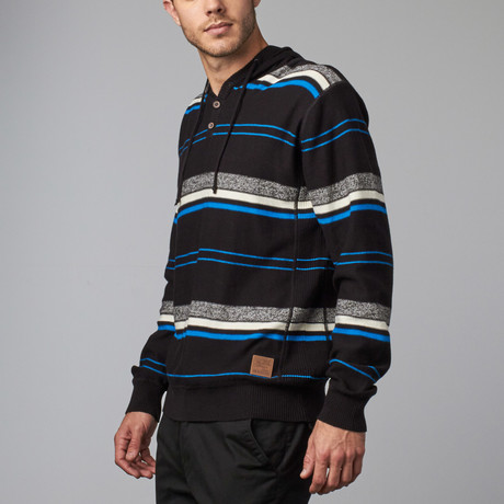 Hooded Drawstring Sweater // Black (S)