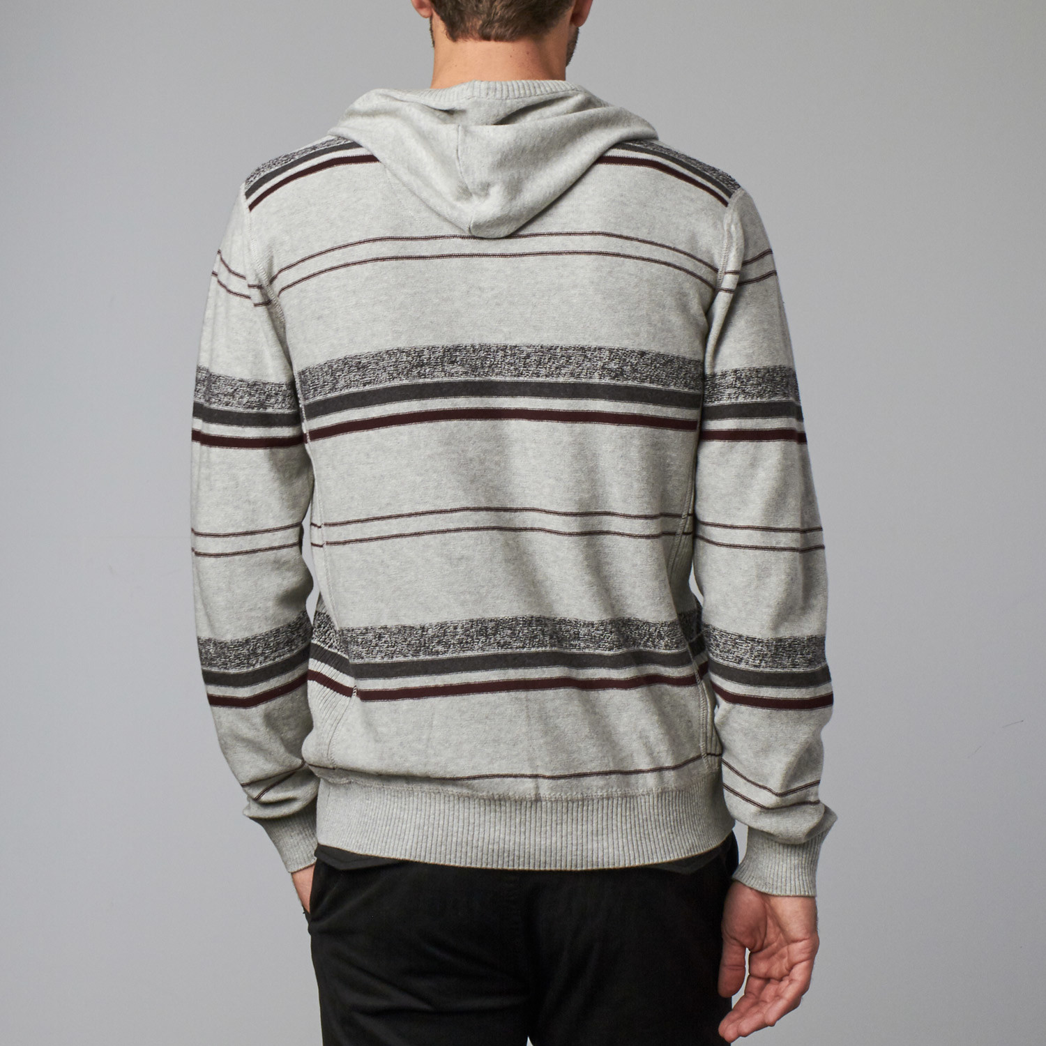 Hooded Drawstring Sweater // Light Grey (M) - Private Member - Touch of ...