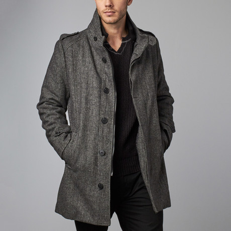 Multilayer Wool Jacket // Charcoal (XL)