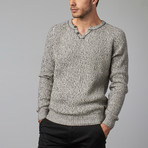 Two-Button Pullover Sweater // Stone (S)