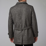 Double Breasted Wool Jacket // Charcoal (XL)