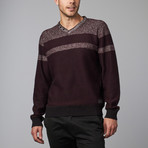 V-Neck Sweater // Burgundy (M)