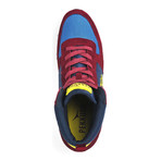 Narwhal Mid Sneakers // Borgogna, Jeans, Yellow (Euro: 41)