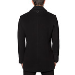 American Cashmere Blend Overcoat // Black (XL)