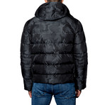 Alaska Hooded Down Puffer Coat // Black Camo (XL)