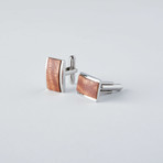 Cuff Link // Sapele Pommele