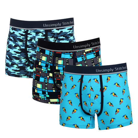 Toucans in the Blue Trunks // Pack of 3 (S(28"-30"))