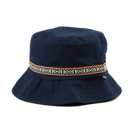 Print Bucket Hat // Navy