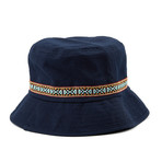 Print Bucket Hat // Navy