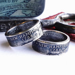 Double Sided State Quarter Ring // New Hampshire (Size 7)