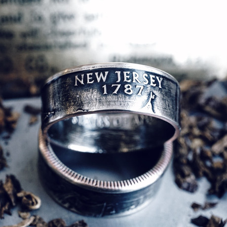 Double Sided State Quarter Ring // New Jersey (Size 7)
