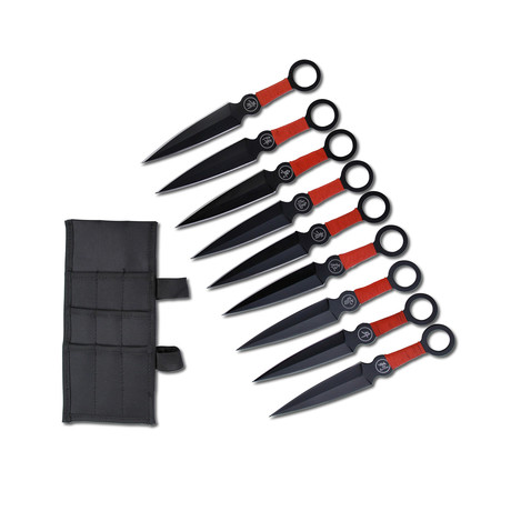 Red Handle Thrower // Set of 9