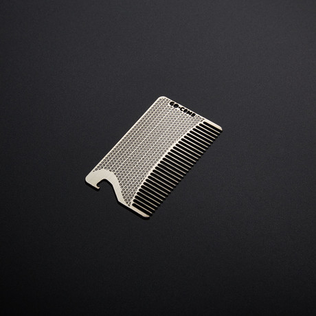 Fine Tooth Comb + Bottle Opener (Stainless Steel)