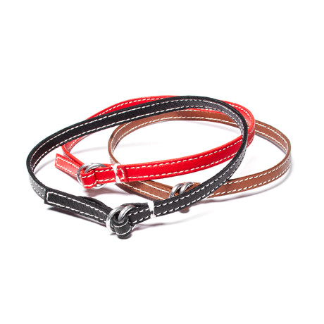 Leather Dog Collar (Red)