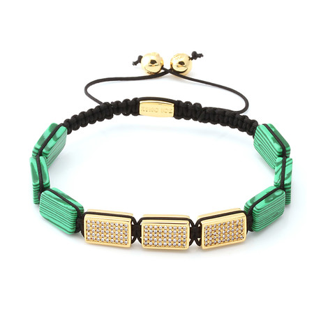 14K Gold + Malachite Stone // Bracelet