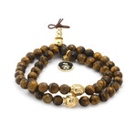 Tiger Eye Buddha // Wrap Bracelet