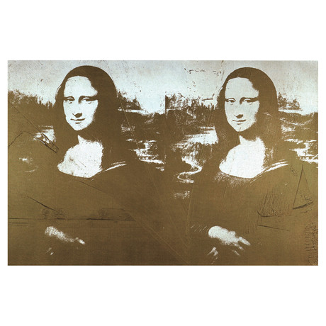 Two Golden Mona Lisas (24"W x 36.5"H)