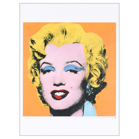 Andy Warhol // Marilyn, Orange Shot on White Background // 1998 Offset Lithograph