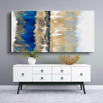 Resonate // Gold + Blue (12"W x 24"H // Paper Print)