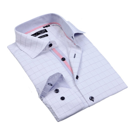 Button-Up Dress Shirt // Charcoal Micro Check (S)