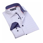 Button-Up Dress Shirt // Grey Micro Check (XL)