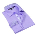 Button-Up Dress Shirt // Lavander Pattern (2XL)