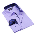Button-Up Dress Shirt // Lavander Texture (L)