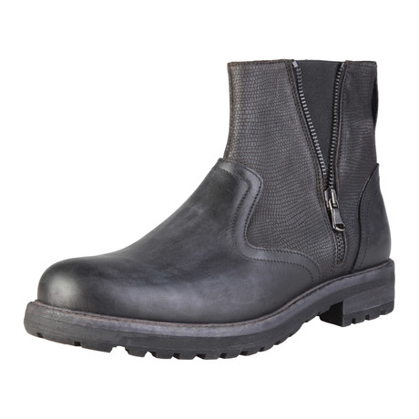 Giuseppe Mixed Texture Boot // Black (Size: 40 (Euro))