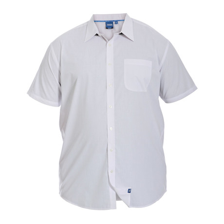 Ankara Short-Sleeve Button-Up Shirt // White (US: 18L)